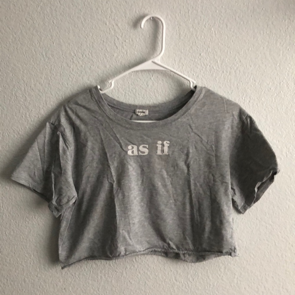 Gray Crop Shirt